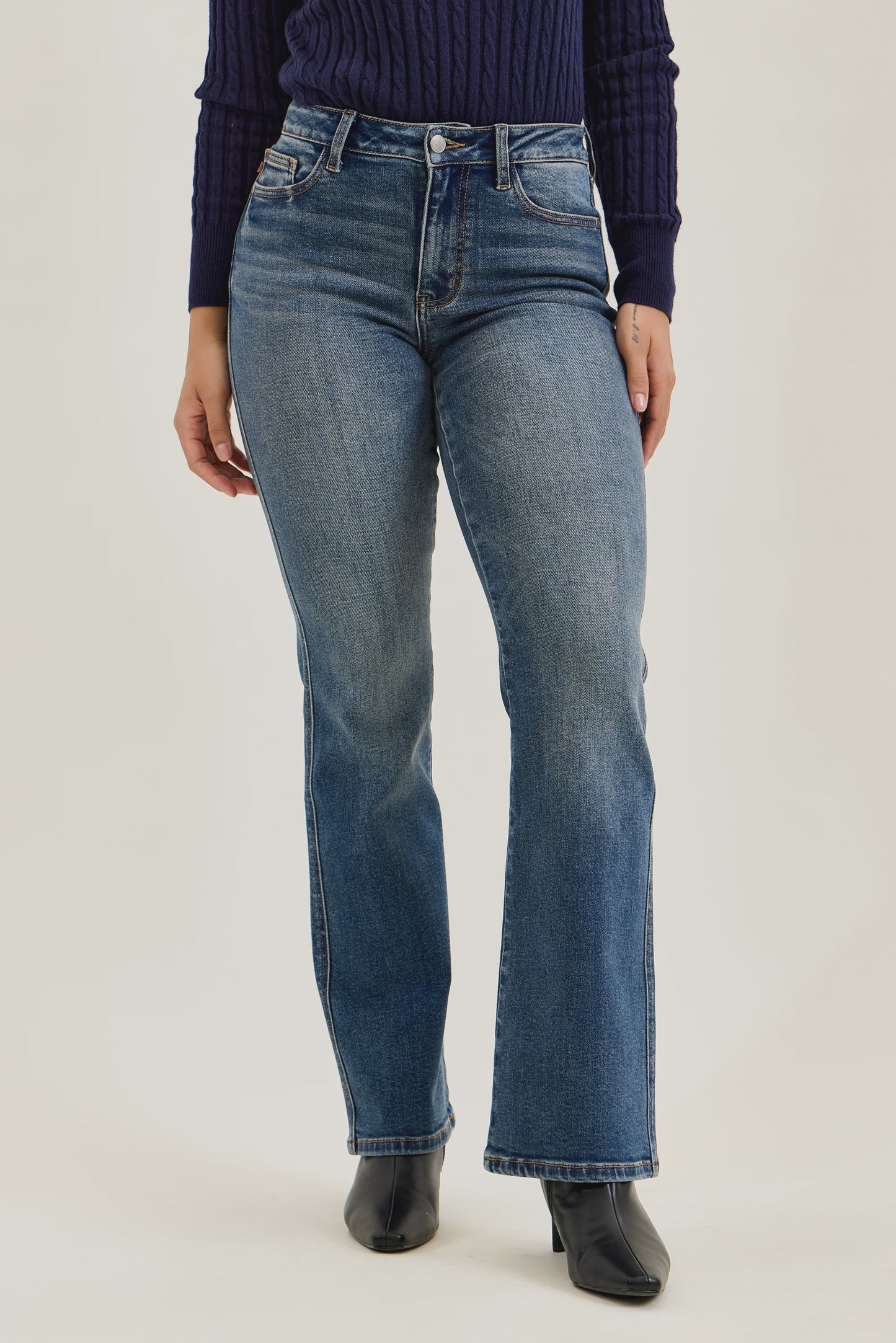 Judy Blue MR Daisy Bootcut Dk Dusk Rider Indigo Jeans