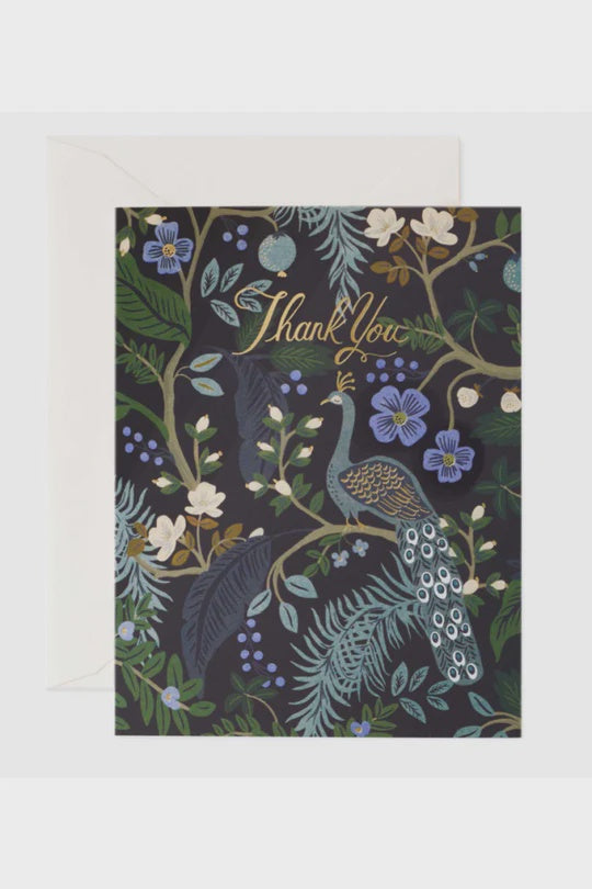 Peacock Thank You Card