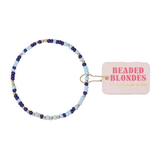 BB Powder Blue/Navy Sprinkle Gold Bracelet Standard