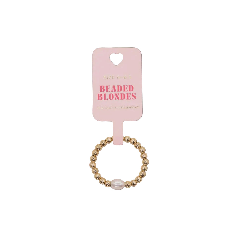 BB Haley Pearl Ring Gold