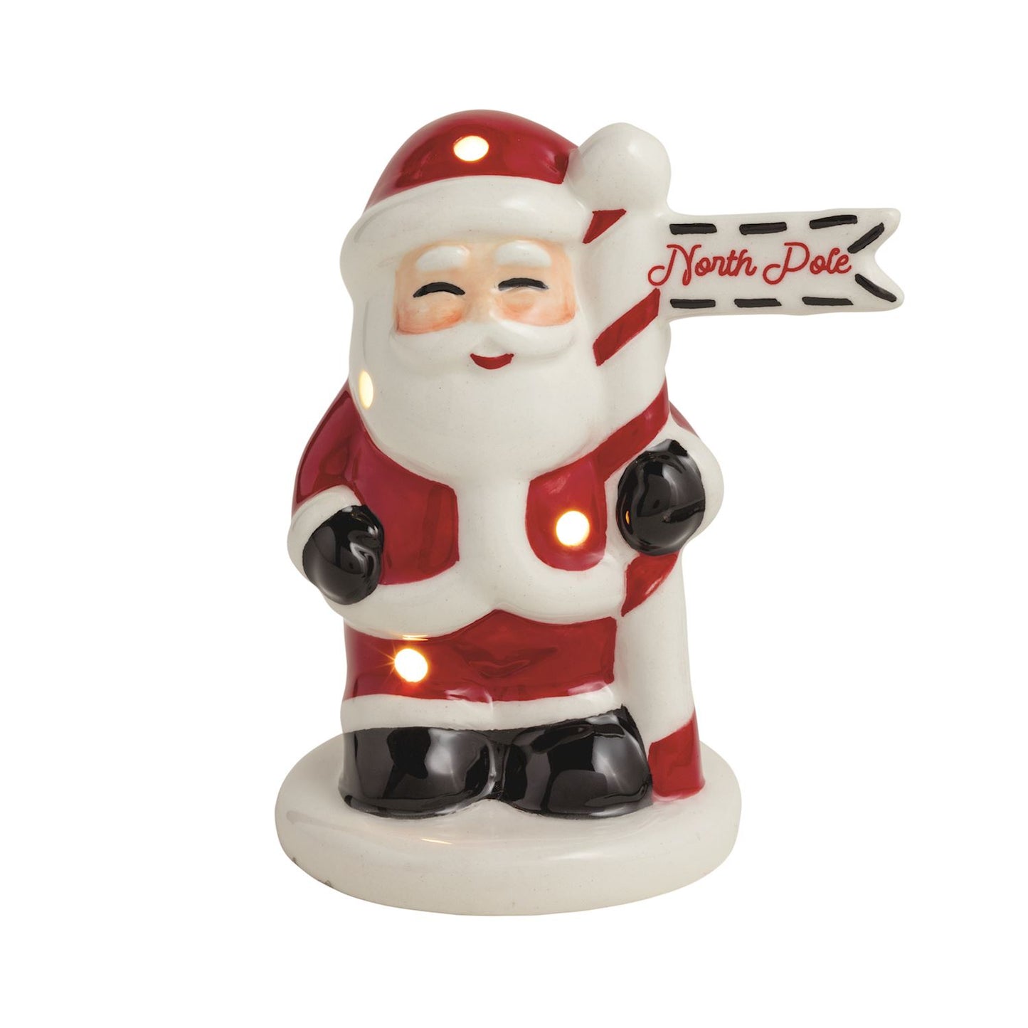 North Pole Santa Light Up Sitter