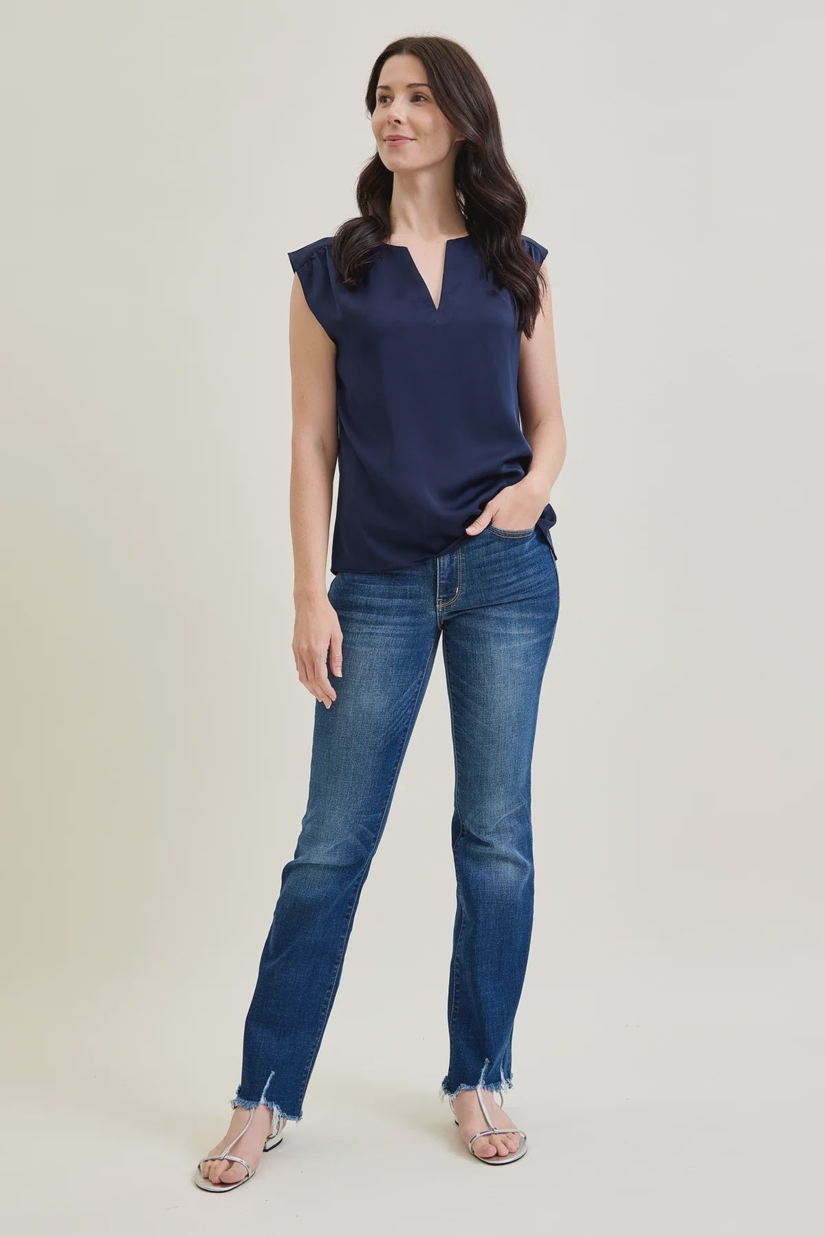 Judy Blue MR Distressed Hem Bootcut
