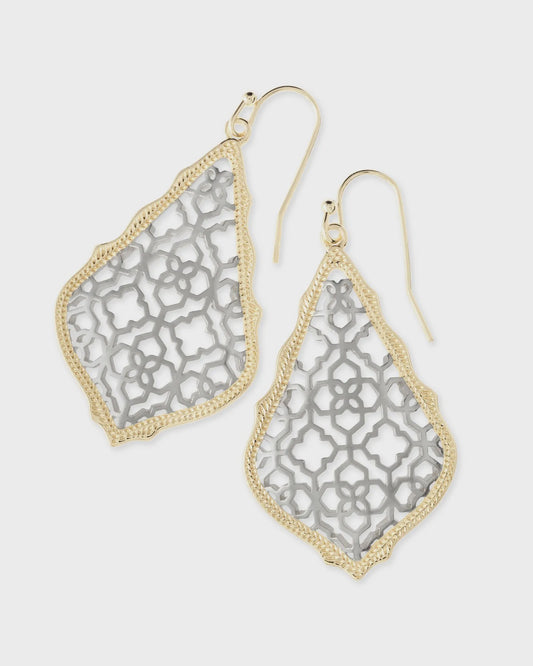 Addie Earrings Gold Silver Filigree Mix