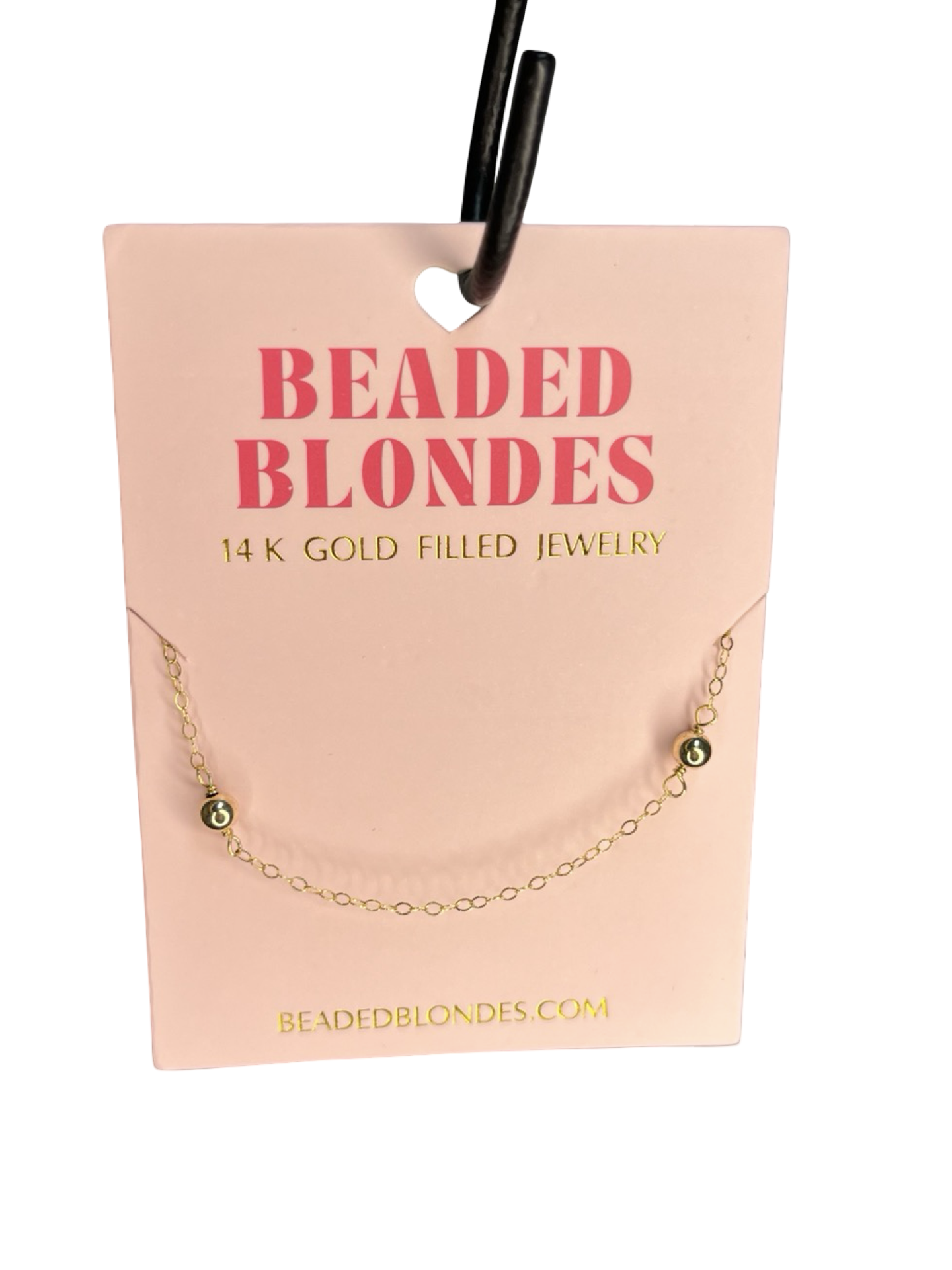 BB Gold Beaded Chain Necklace