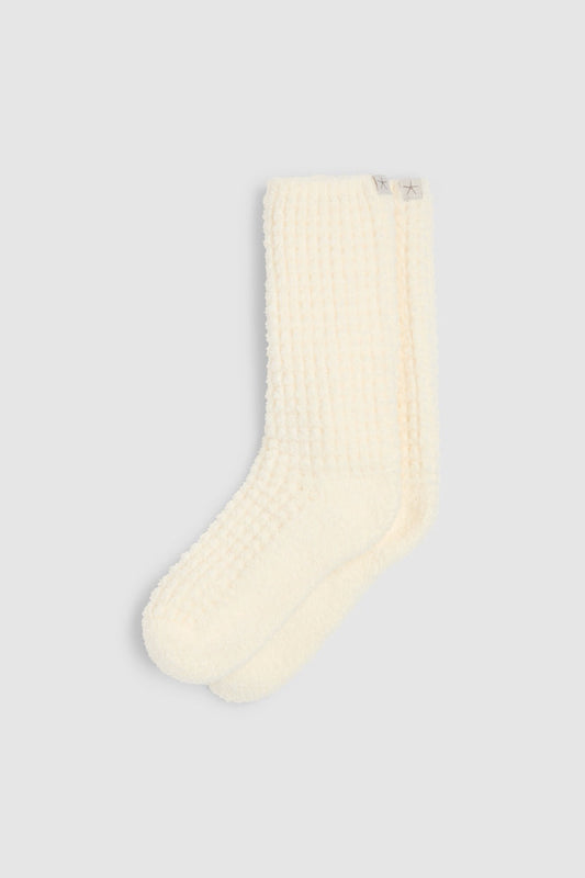 Cozy Chic Waffle Socks Pearl