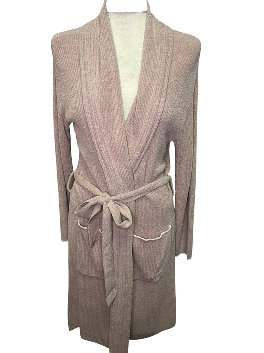 Cozy Chick Ultra Lite Contrast Scallop Ribbed Robe Teaberry