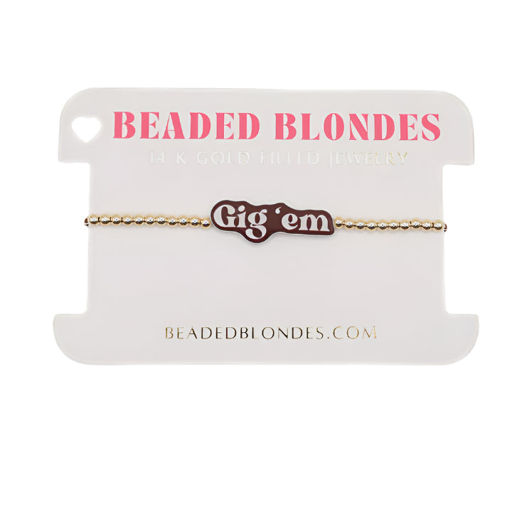 BB Gig Em Gold Bracelet