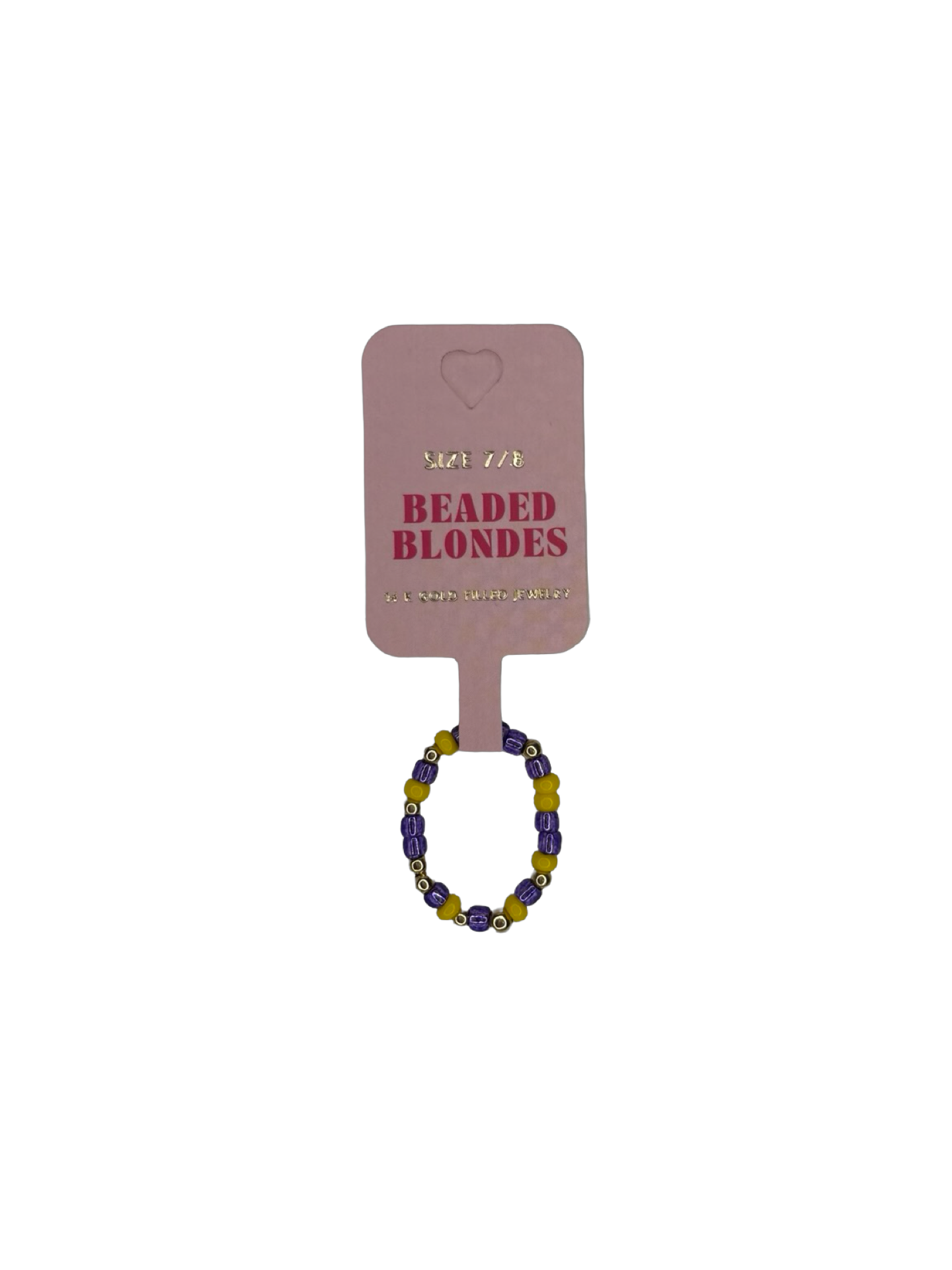 BB Yellow & Purple Sprinkle Ring Size 7/8