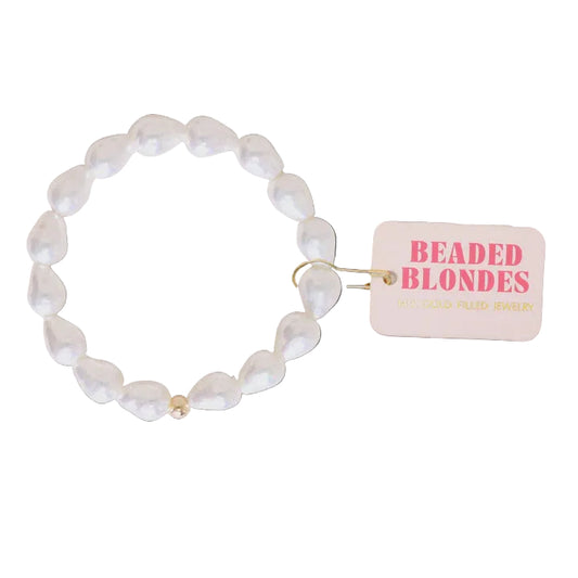 BB Bella Pearl Bracelet Gold Extended
