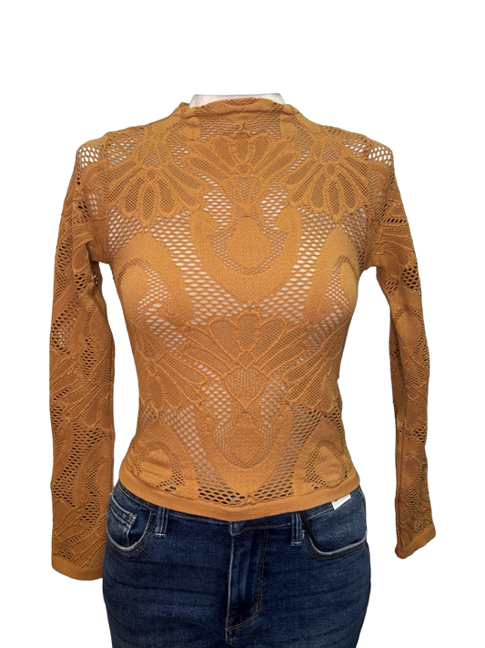 Seamless Jacquard Top Golden Granola