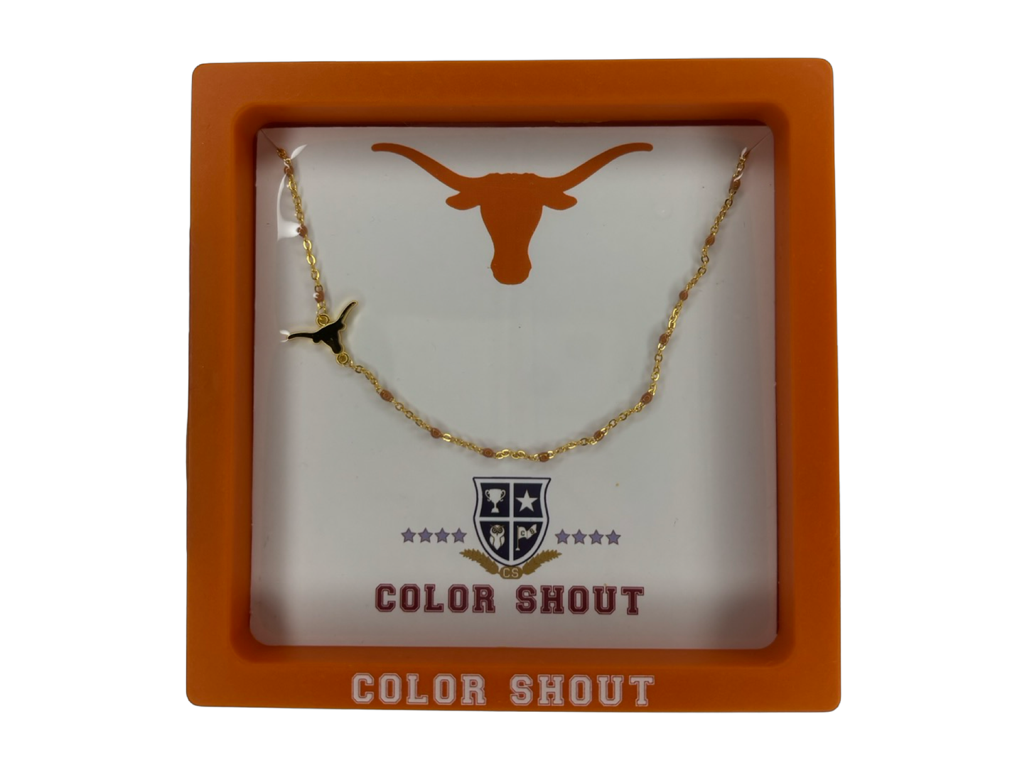 UT Side Set Logo Necklace