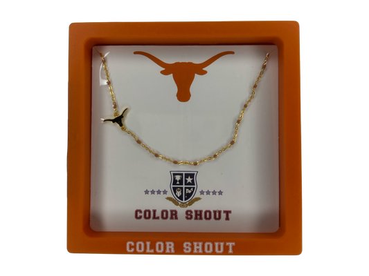 UT Side Set Logo Necklace