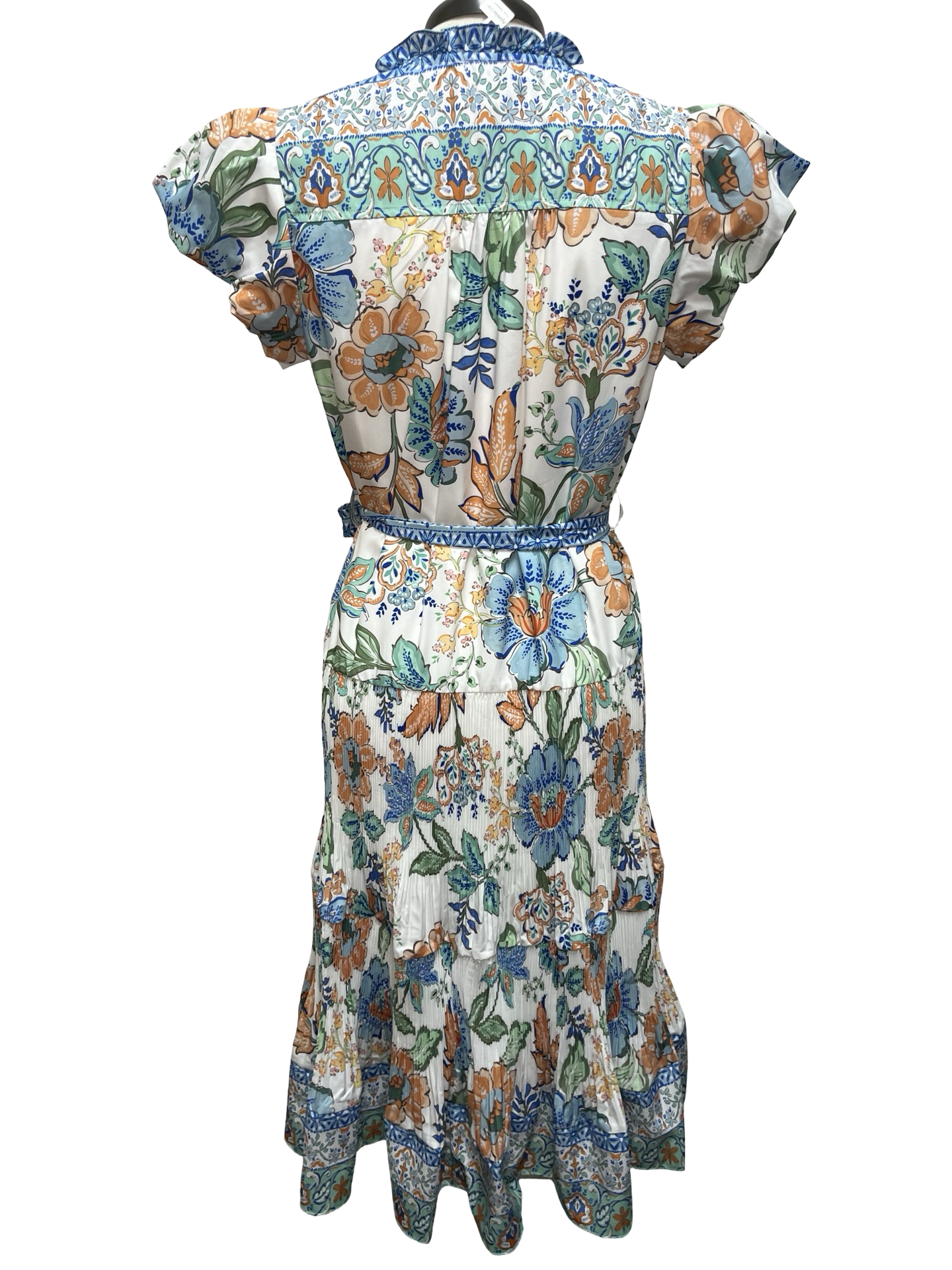Tiered Midi Dress Blue Multi