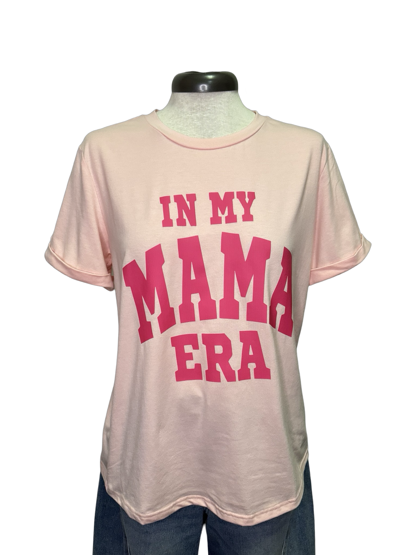 In My Mama Era Pink Tee