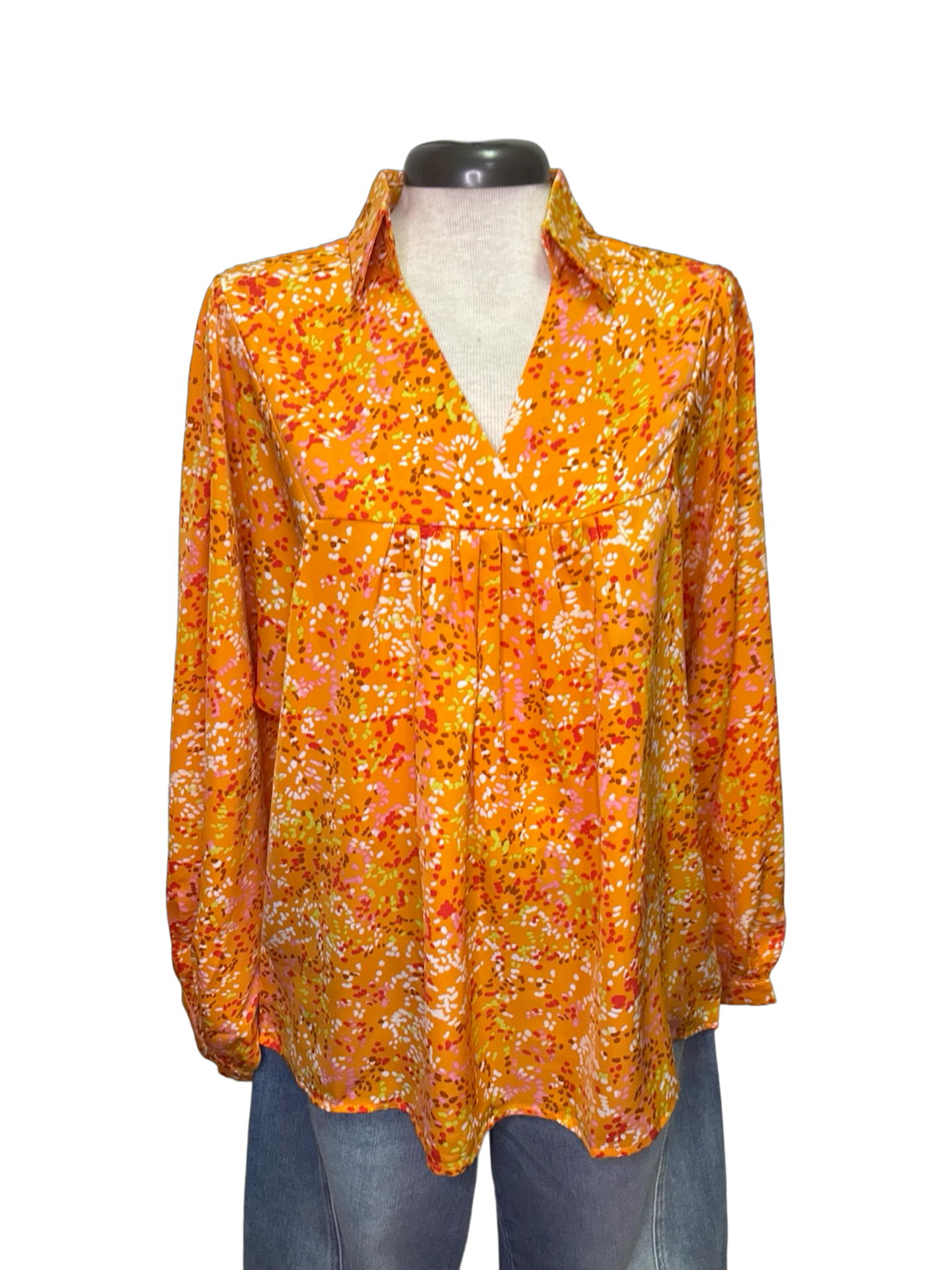 Orange You Pretty Babydoll Blouse