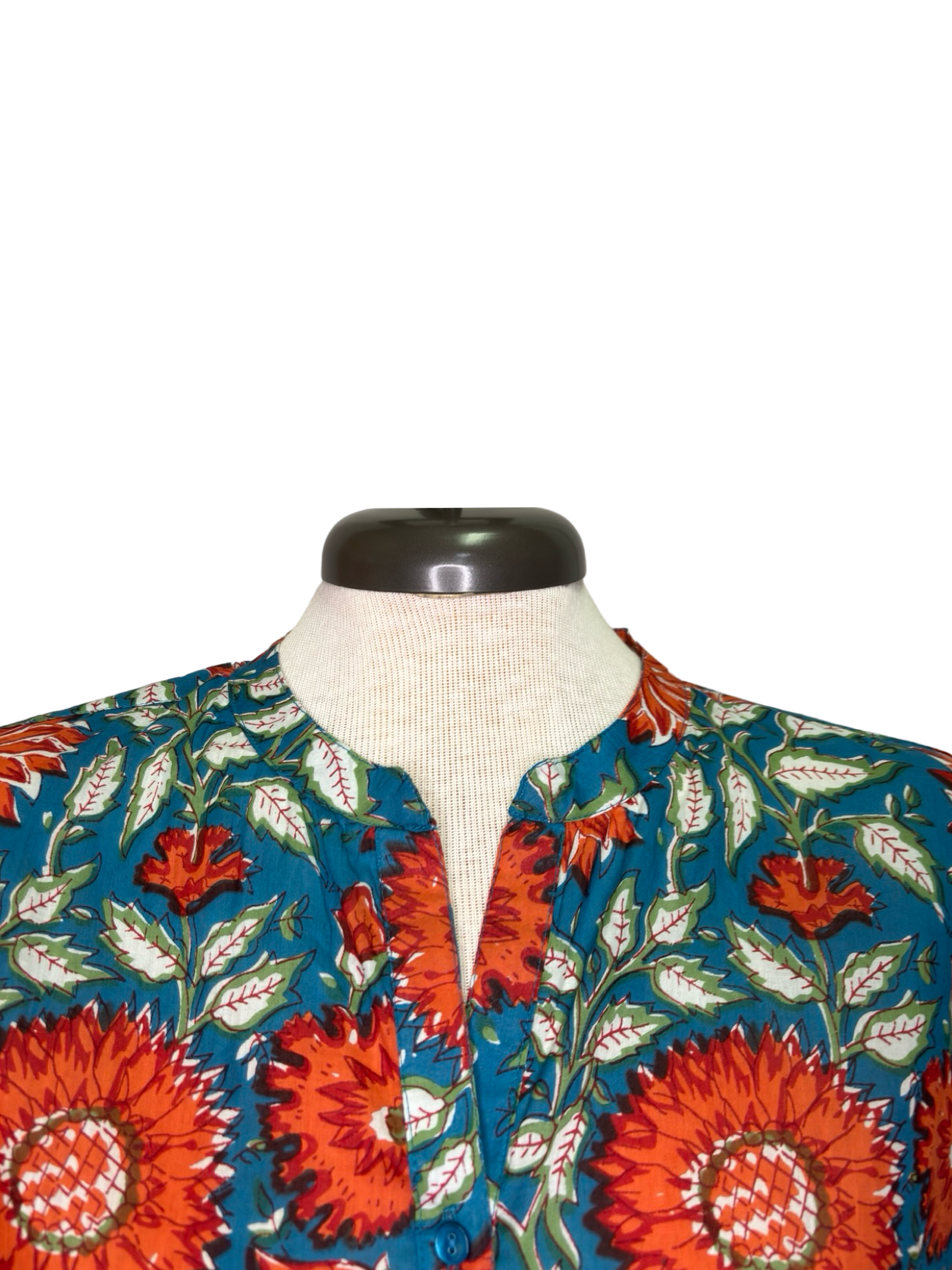 Renee Henley Top Teal Rose