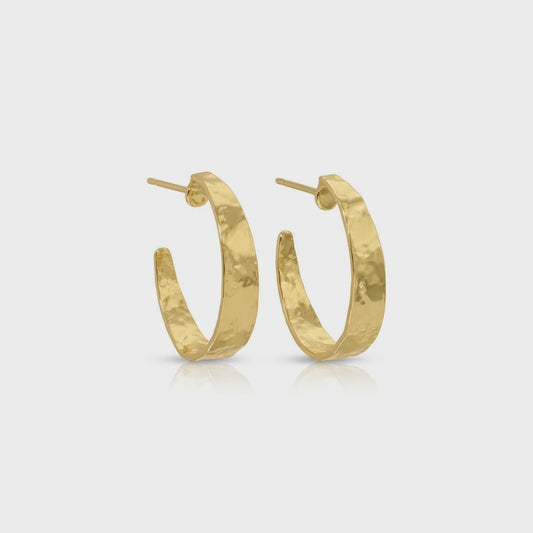 Timeless High-Shine Small Hoop Earrings Gold