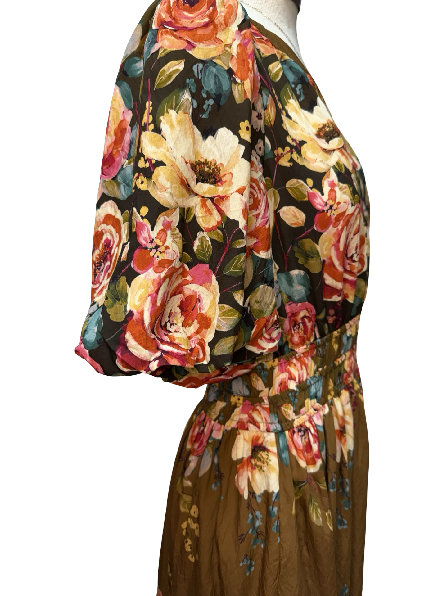 Empire Waist Floral Midi Dress
