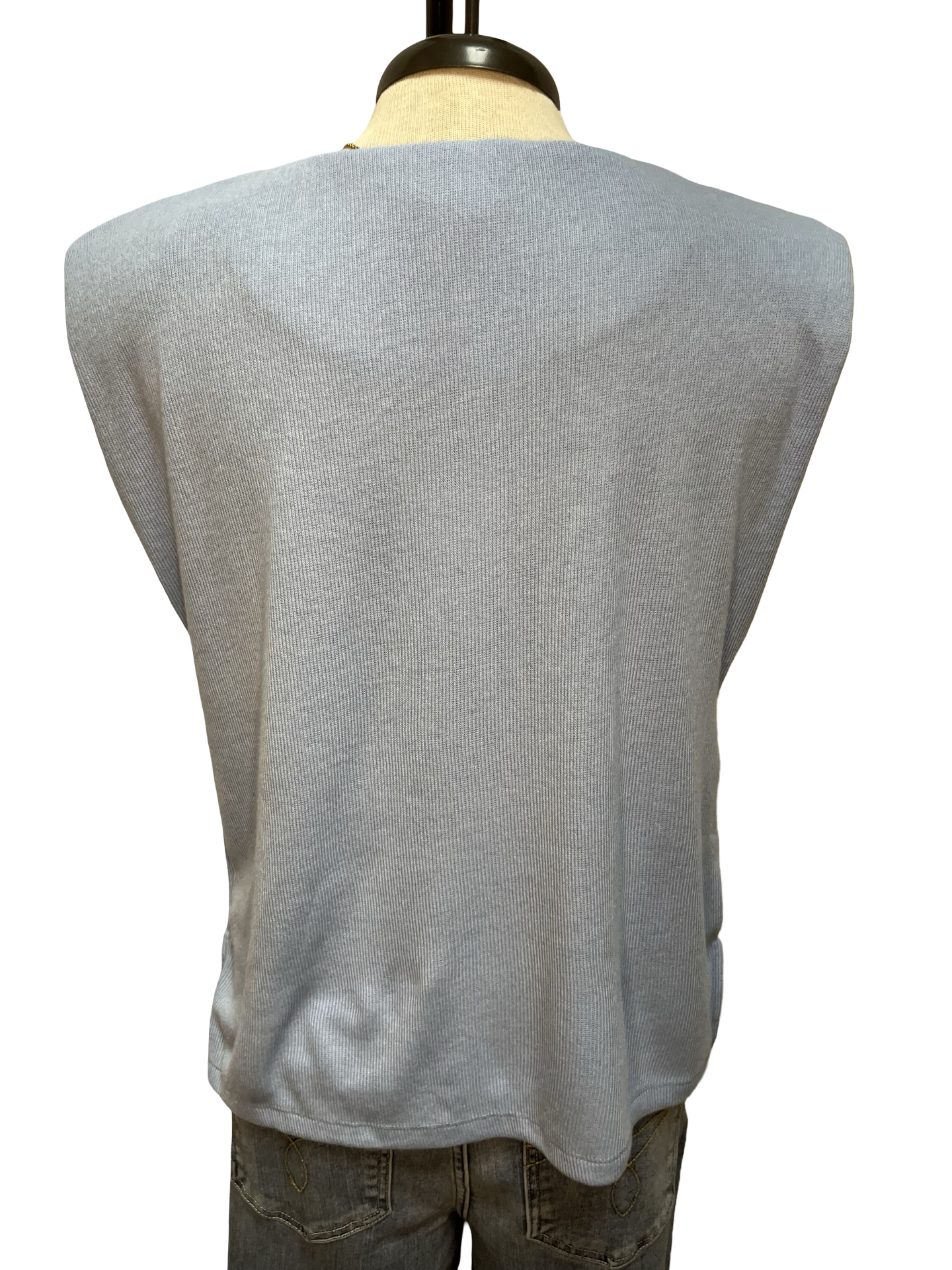Cap Sleeve Sleeveless Top Lt Blue