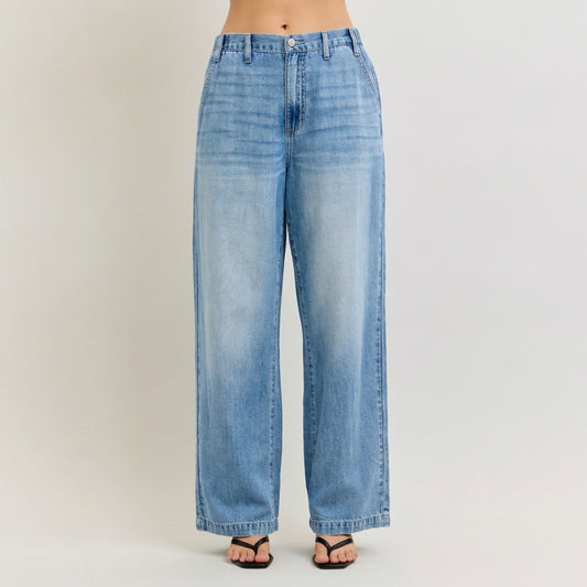 Judy Blue HW Featherweight Baggy Elasticated WB Jeans