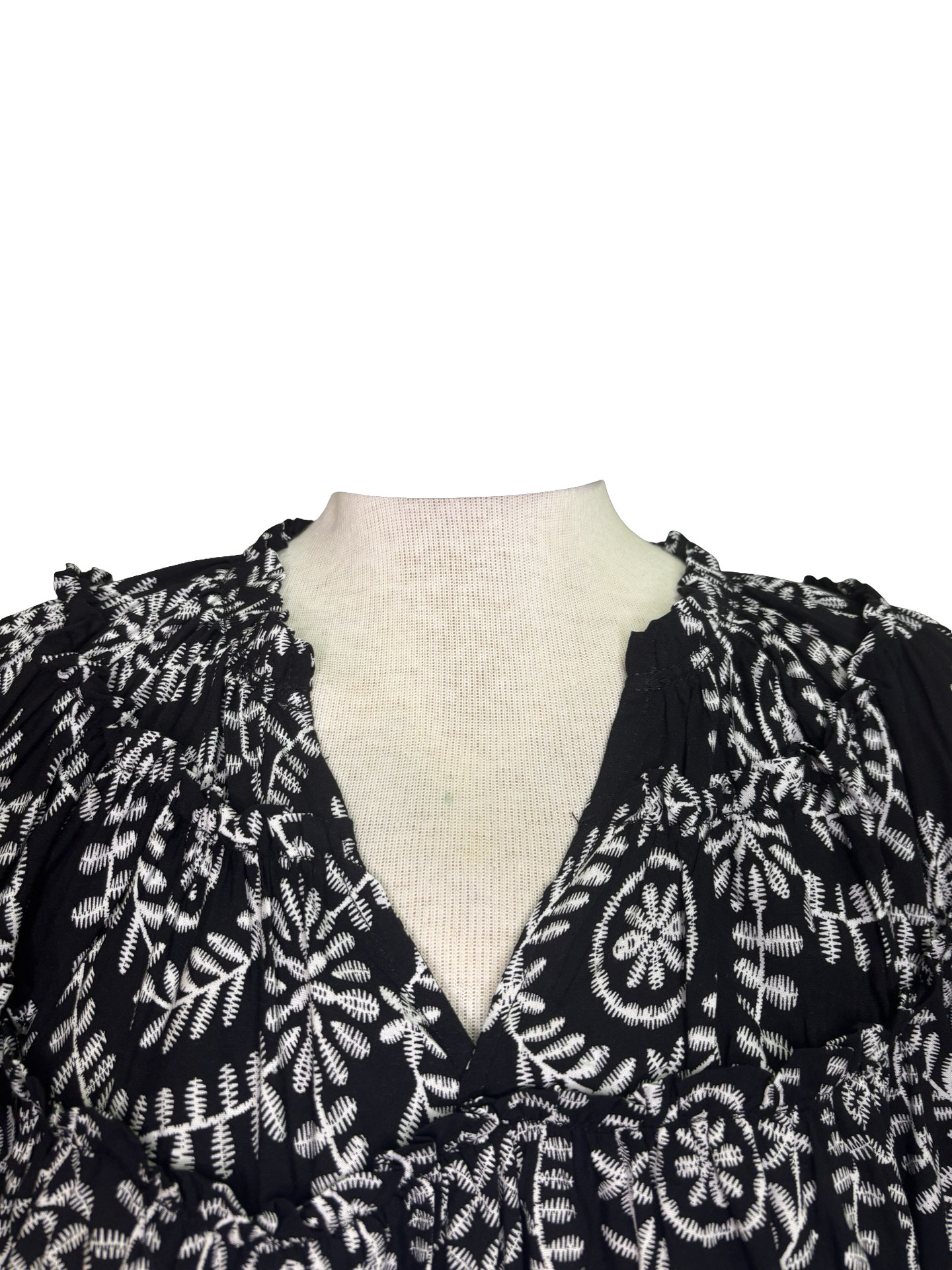 Short Puff Sleeve Top Black