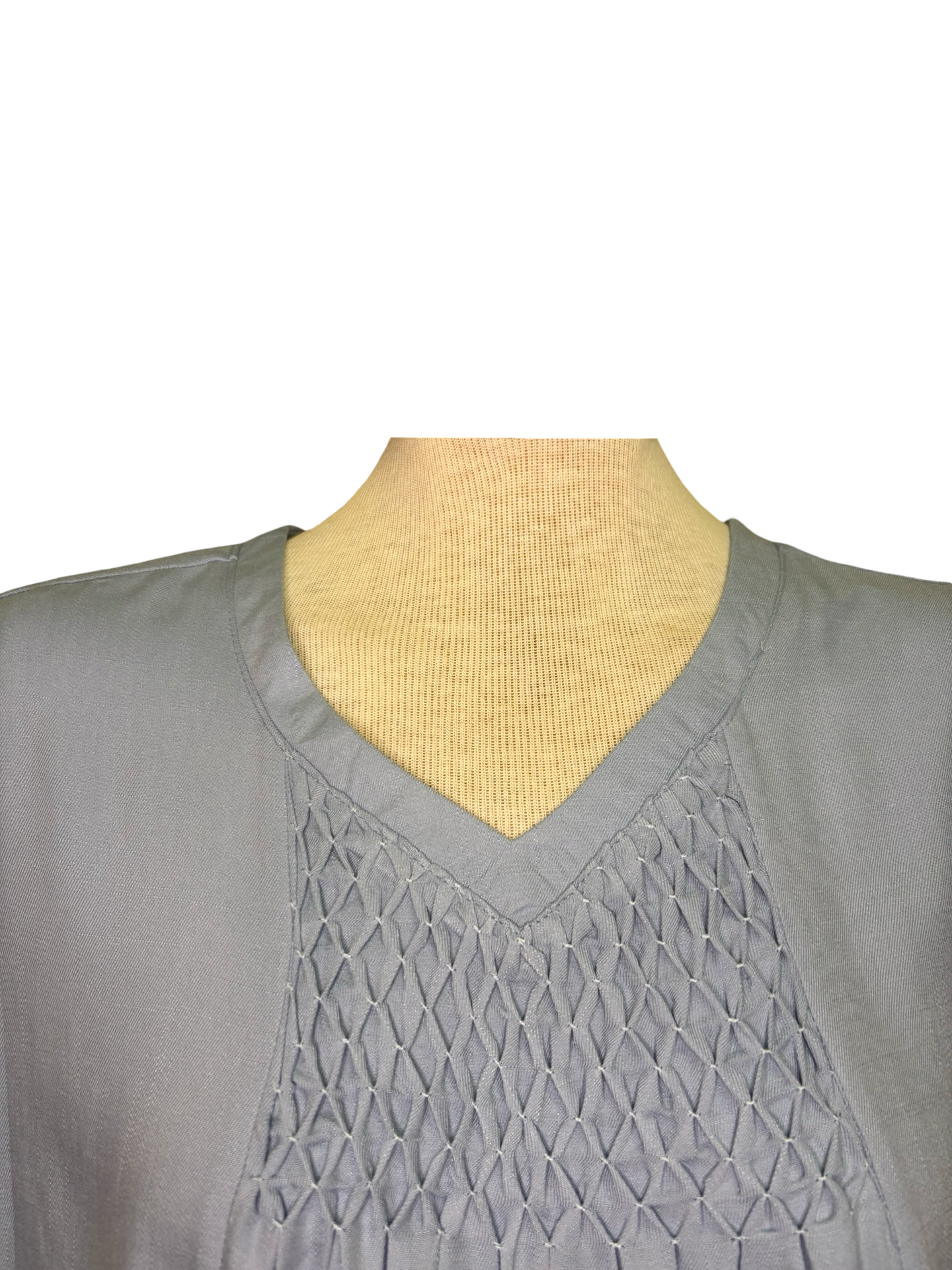 Short Sleeve Smocked Top Lt Blue