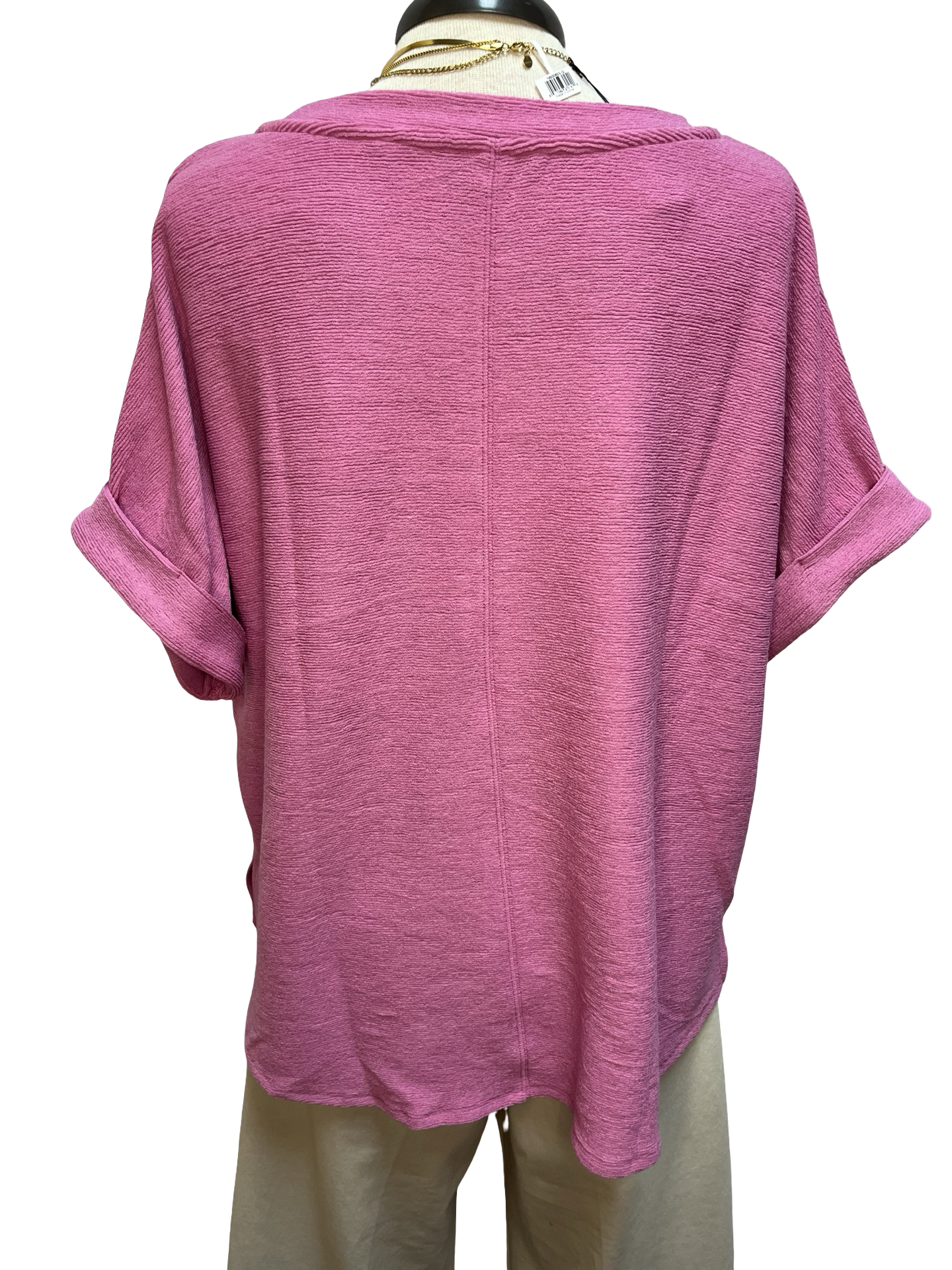 Dolman Sleeve Knit Top Pink