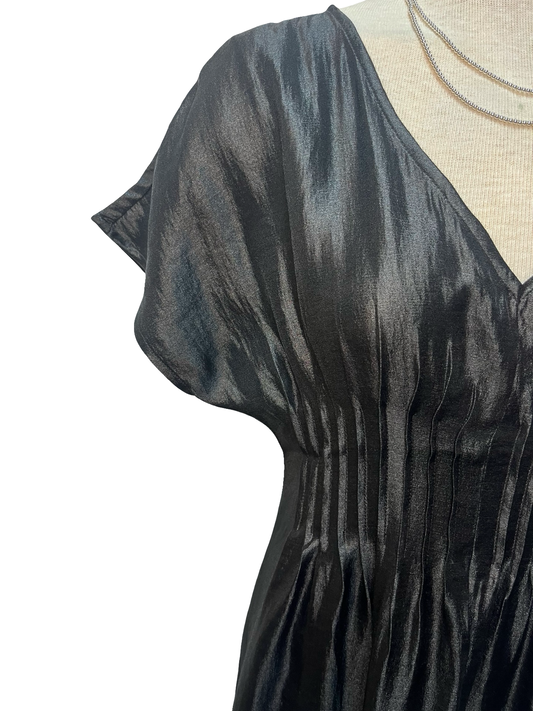 Short Sleeve Pintuck Maxi Dress