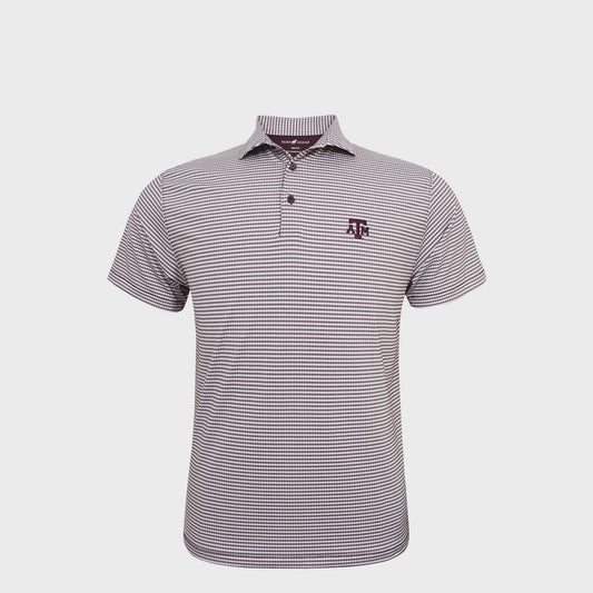 Texas A&M Aggies Dash Polo White with Maroon