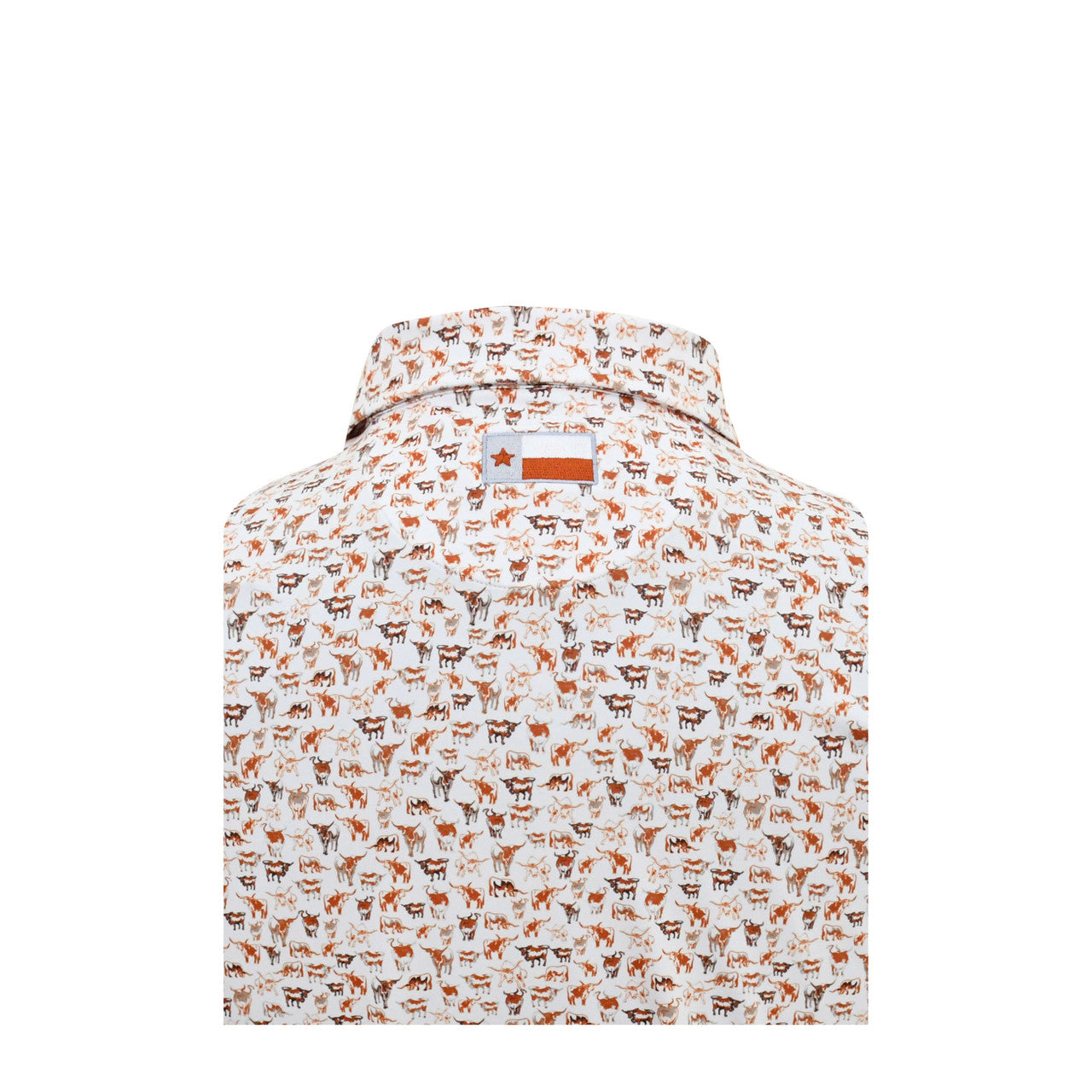 Texas Longhorns Drove Polo White with Burnt Orange & Brown