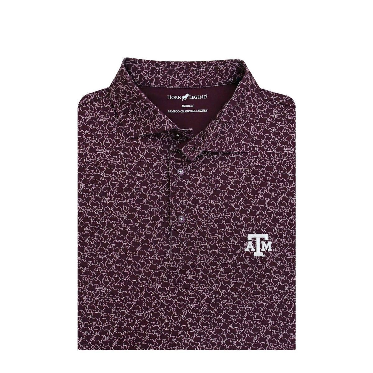 Texas A&M Maroon State Inspired Jigsaw Polo