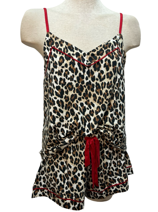 Holiday Dreams Leopard Print Shorts PJ Set
