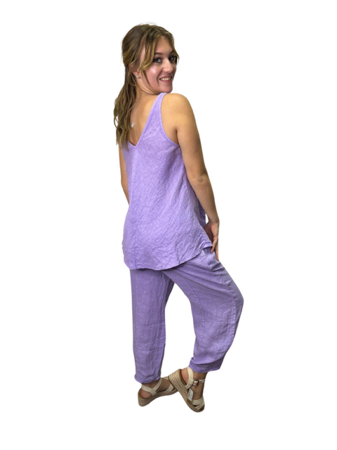 Stacy Linen Swing Cami Lilac