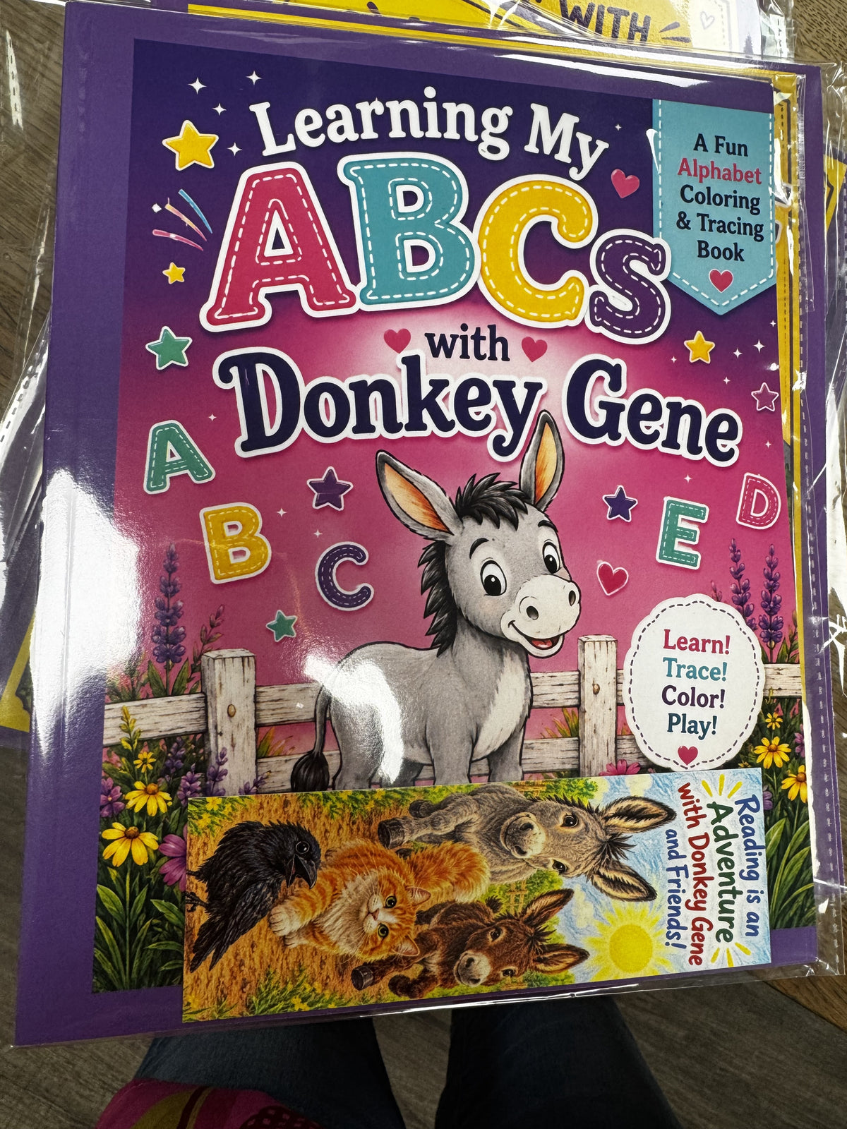 Learning my ABCs with Donkey Gene