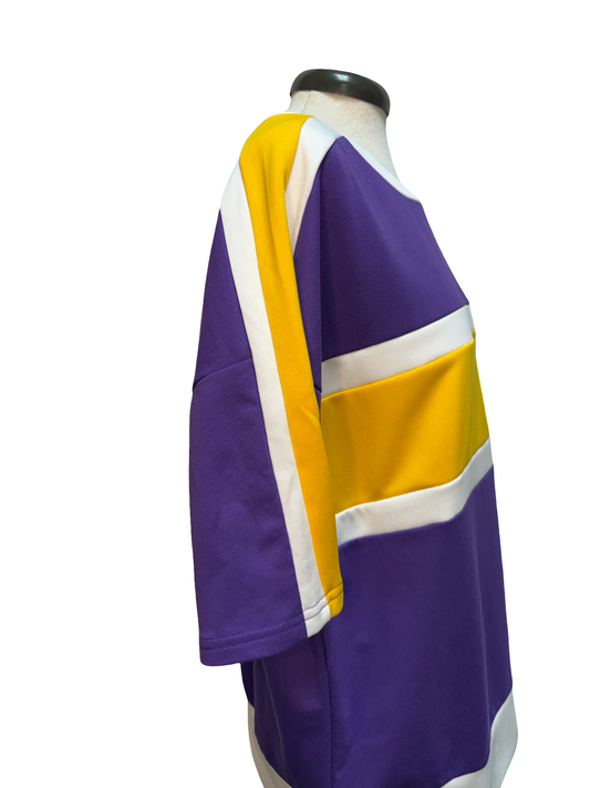 Gameday Colorblock Short Sleeve Top Purple/Gold