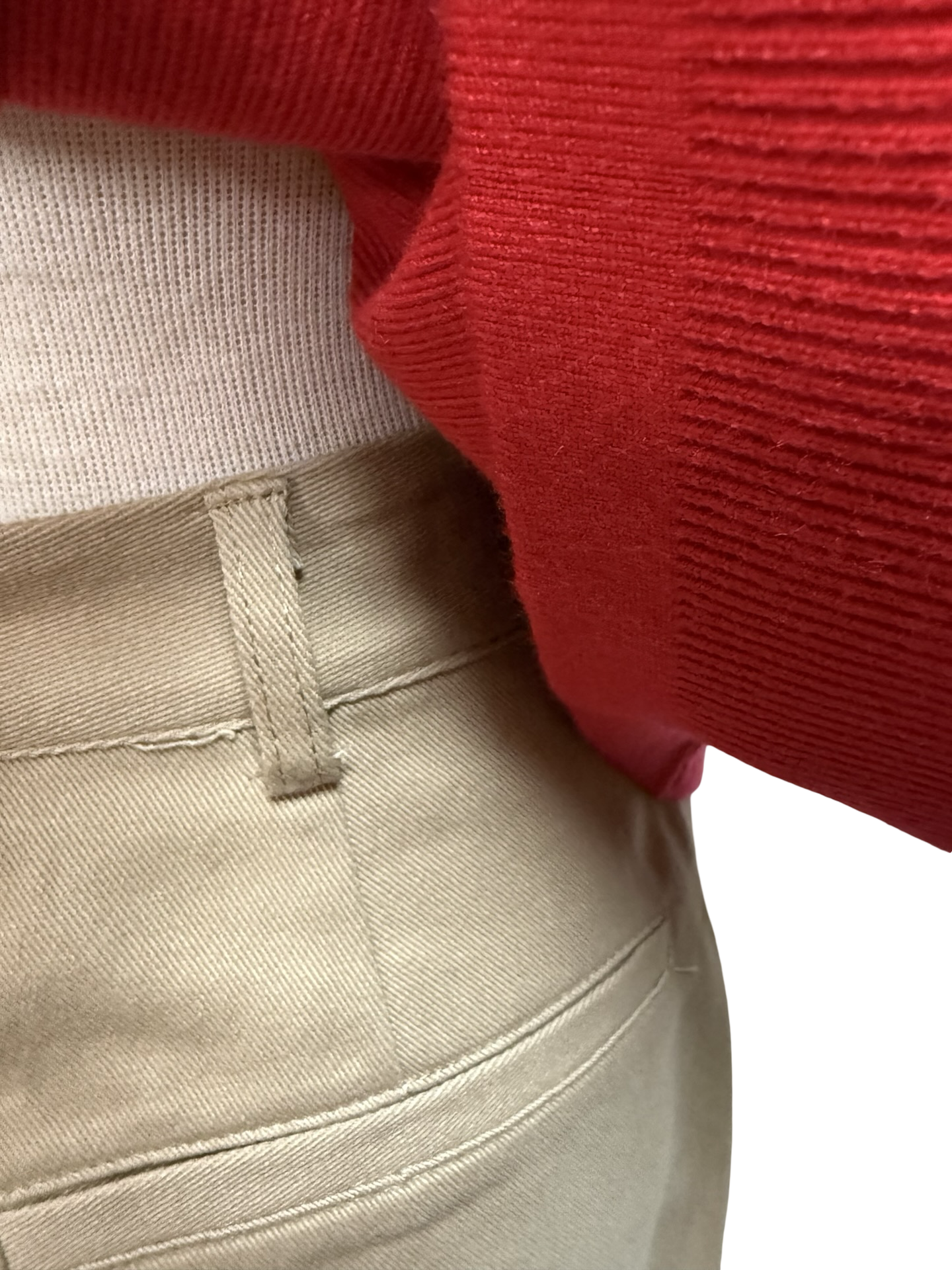 Wide Leg Scallop Accented Pant Camel
