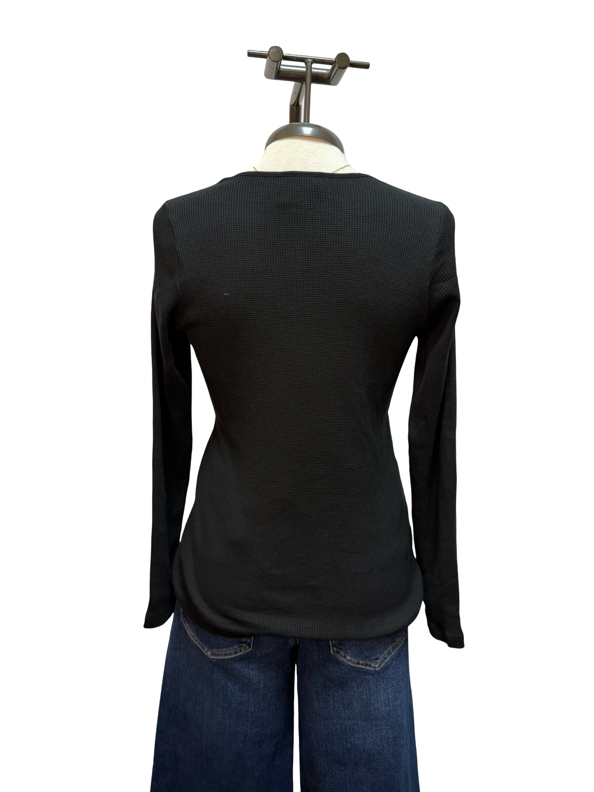 Anya Long Sleeve Thermal T-Shirt Black