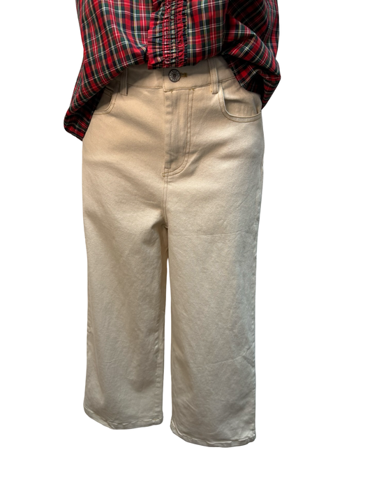 Cropped Pants Ecru
