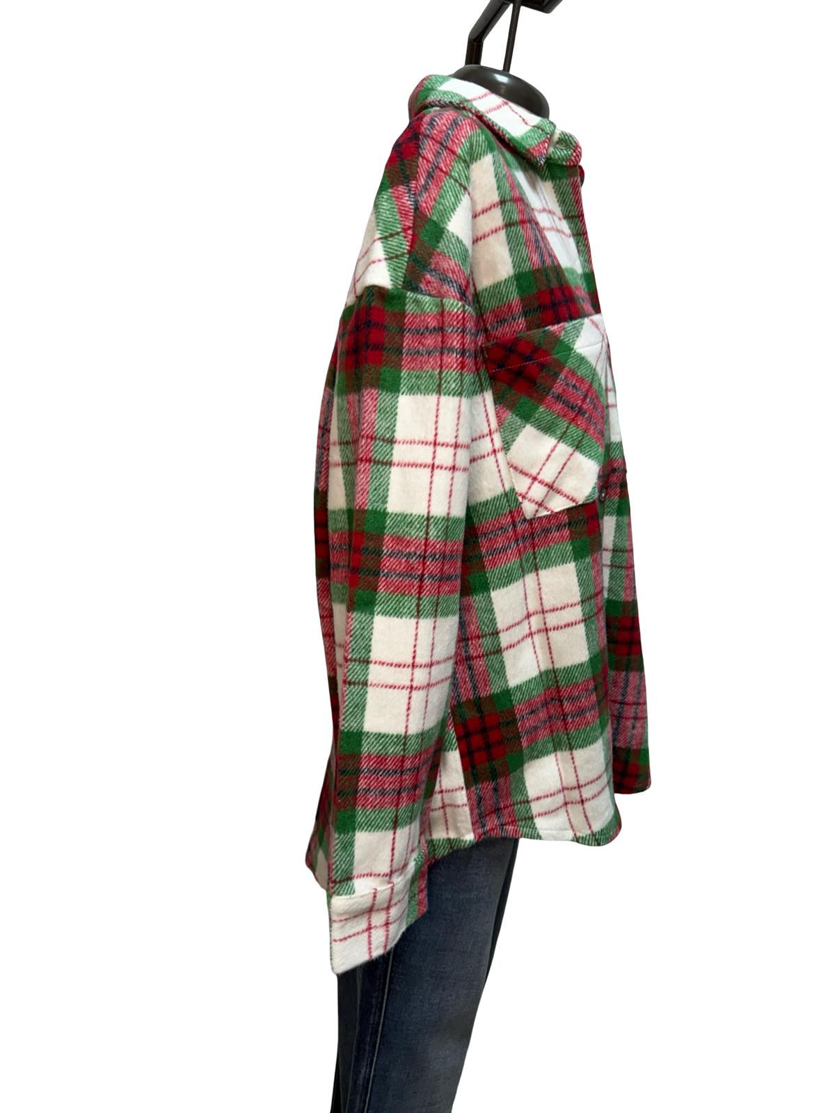 Plaid Shacket Red/Green