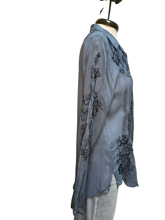 Amyle Shirt Rayana Tonal China Blue