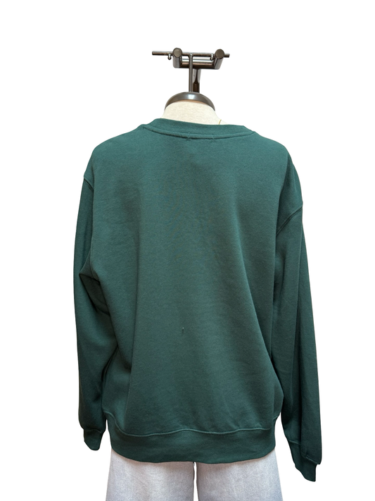 Holiday Holly Jolly Sweatshirt Velvet Green
