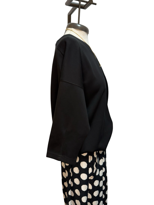 Drop Shoulder Top Black