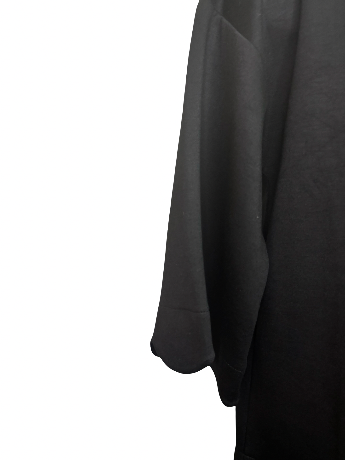 Scallop Edge V Neck Top Black