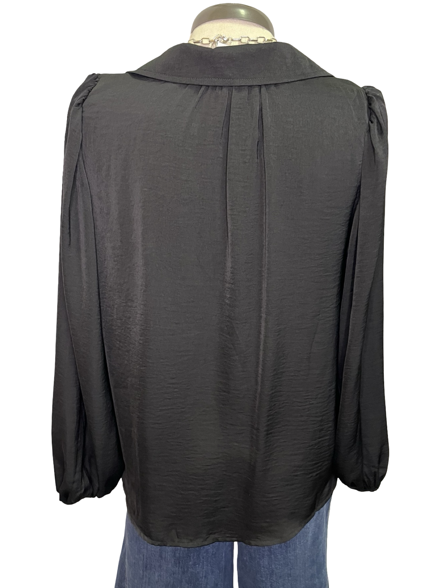 Textura V Neck Blouse Black