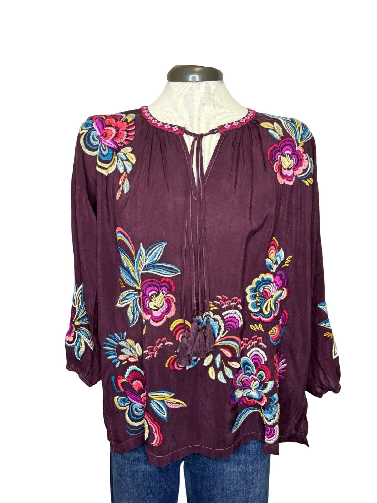 Nemma Embroidered Blouse Fig