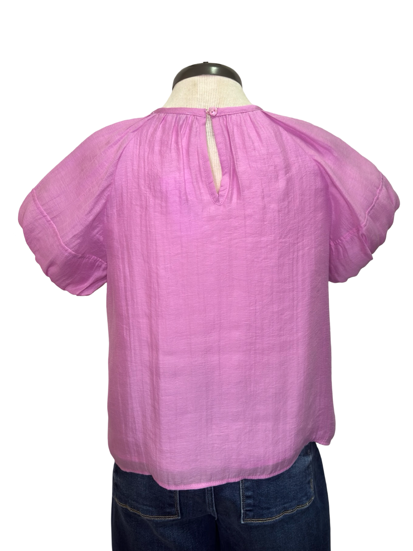 Pink Front Tuck Top