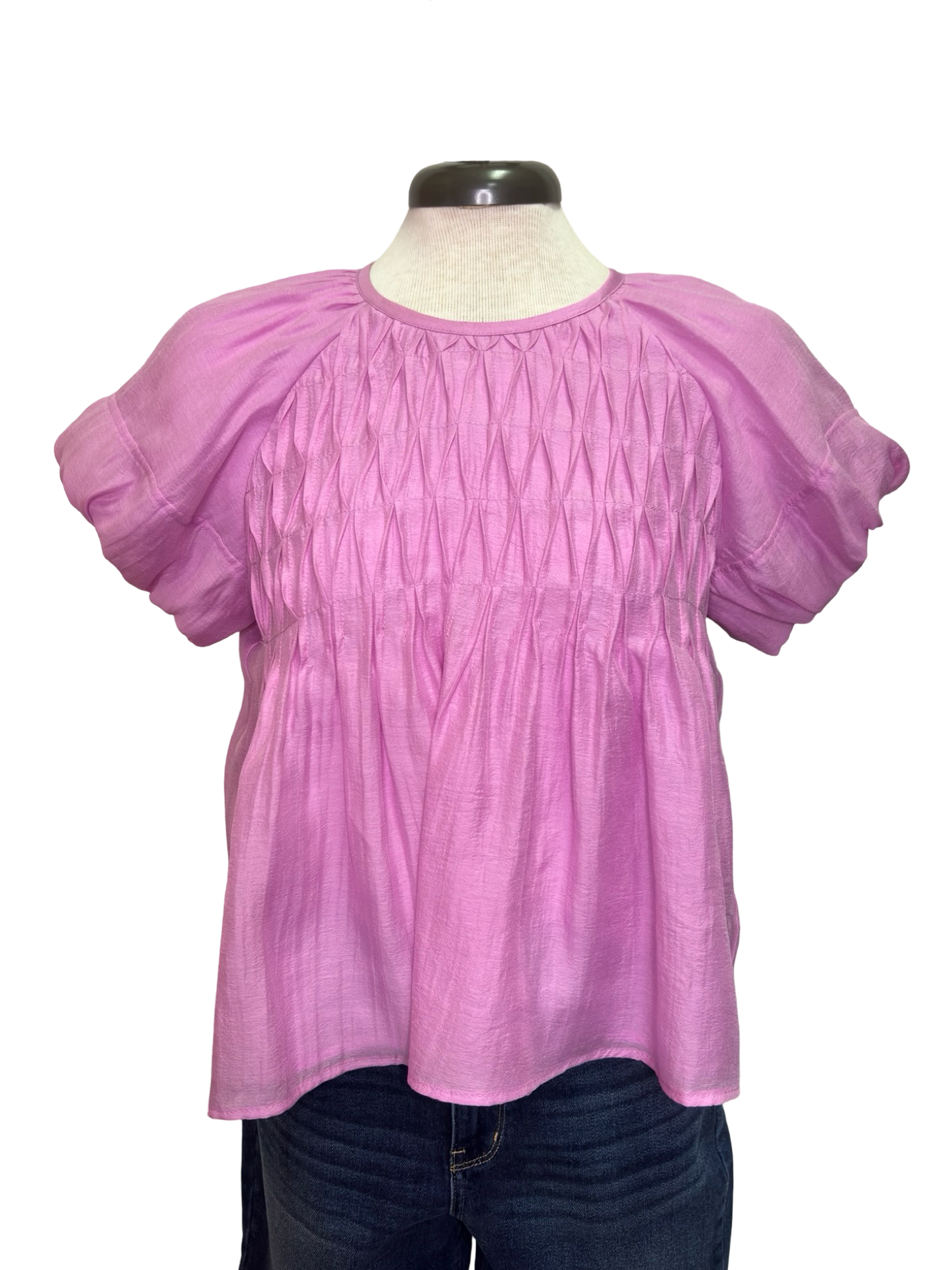 Pink Front Tuck Top