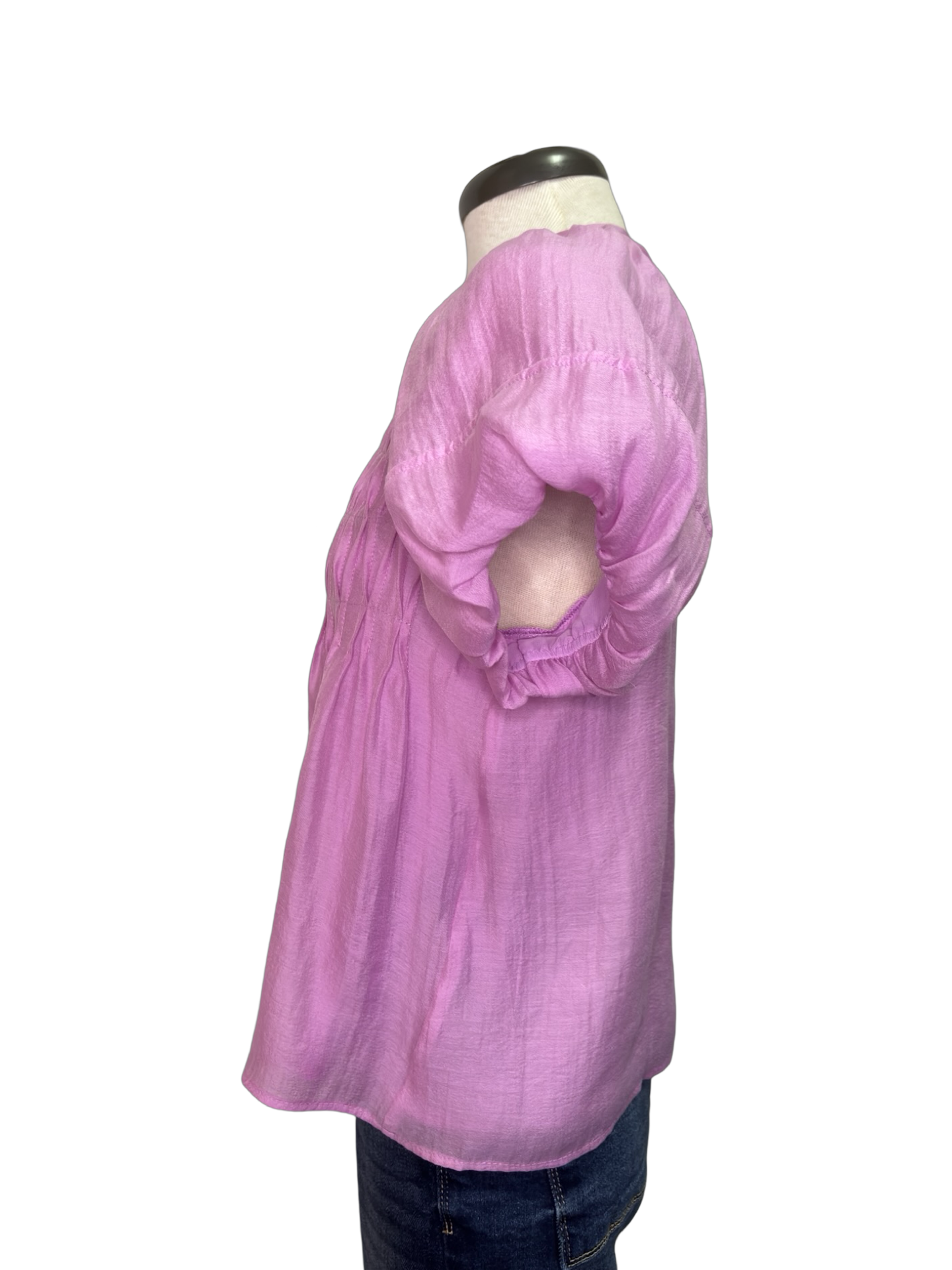 Pink Front Tuck Top