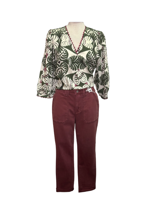 Judy Blue HW Aurora Weekender Jean Burgundy