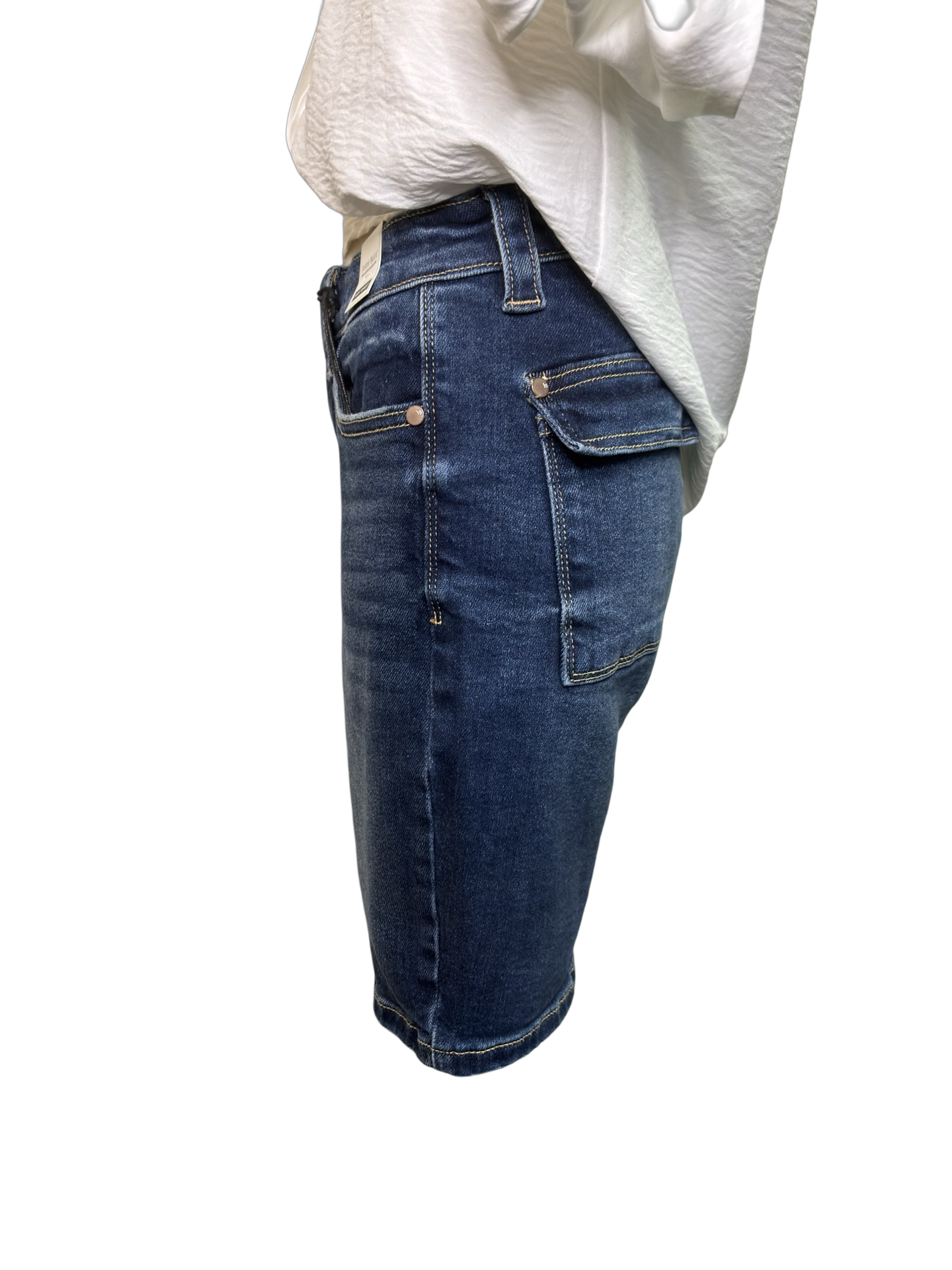 Judy Blue HW Bermuda Shorts Dark Wash
